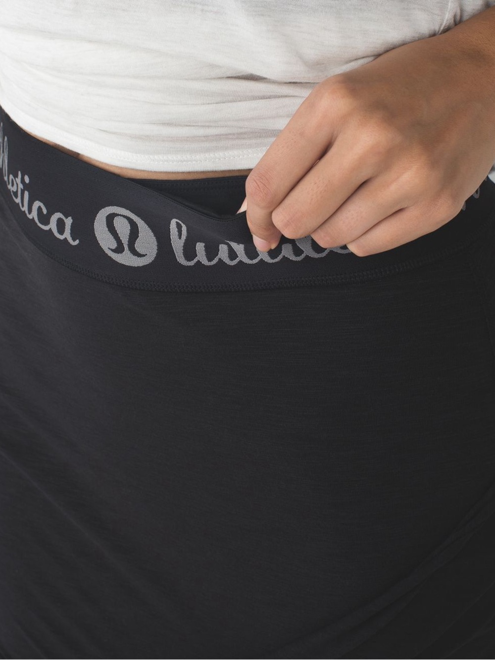 Lululemon Inner Essence Skirt - Black / Black / Slate - Picture 3 of 8